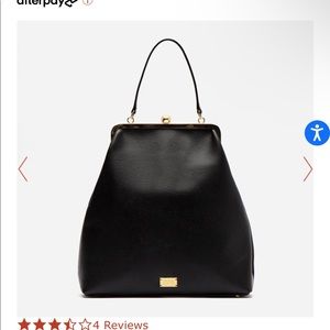 Frances Valentine Caroline Boarskin Black Purse NWT